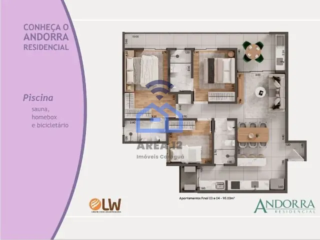 Apartamento 3 quartos e 2 banheiros, à venda, no bairro Indaiá em Caraguatatuba