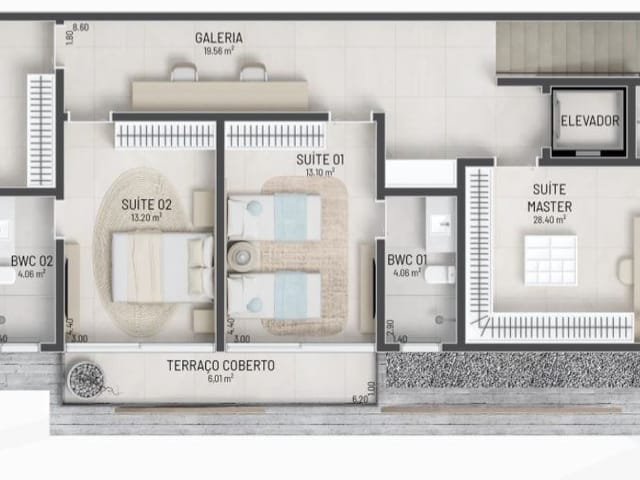 Apartamento 5 quartos e 6 banheiros, à venda, no bairro Praia Central em Guaratuba