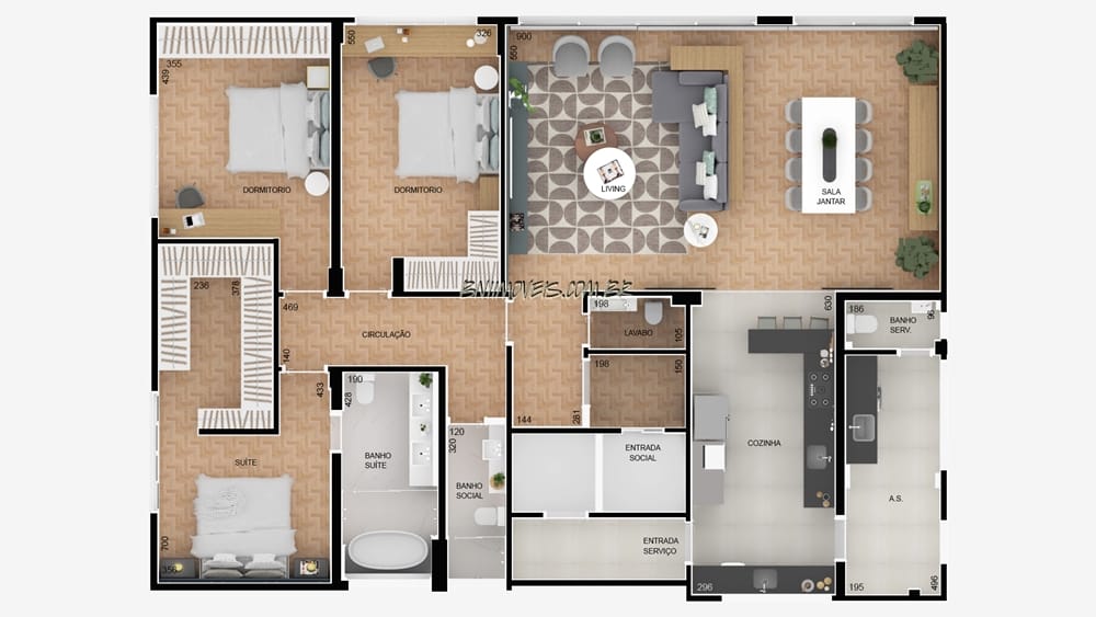 Apartamento, 3 quartos, 203 m² - Foto 8