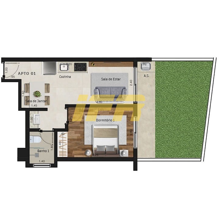 Apartamento, 1 quarto, 73 m² - Foto 14