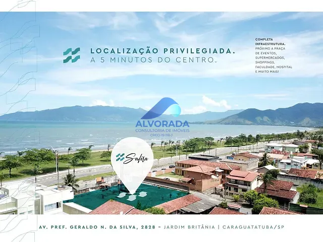 Apartamento com 129m² 3 quartos e 2 banheiros, à venda, no bairro Indaiá em Caraguatatuba