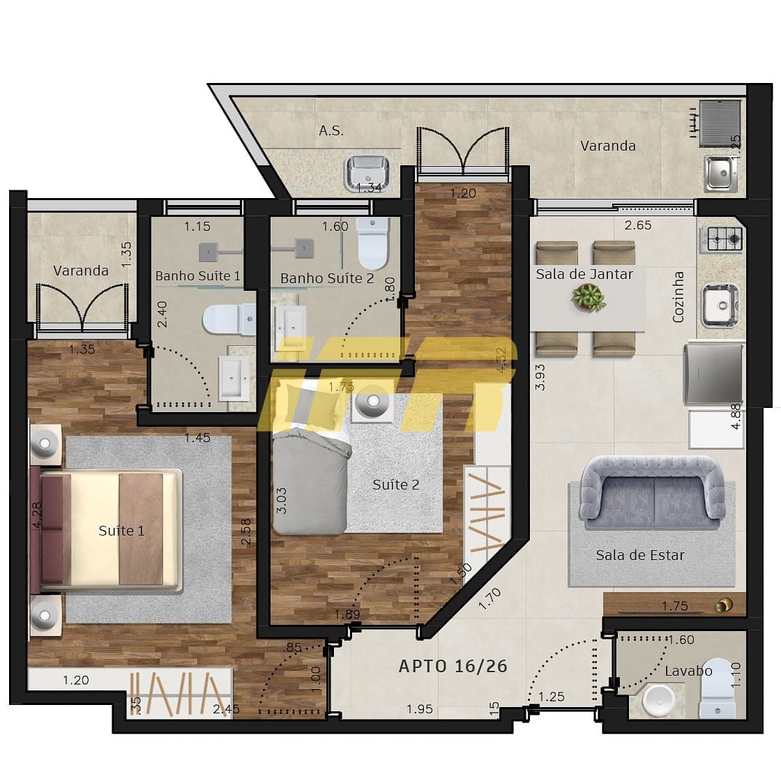 Apartamento, 2 quartos, 84 m² - Foto 14