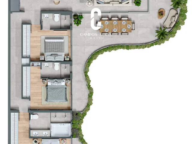 Apartamento com 193m² 3 quartos e 4 banheiros, à venda, no bairro Vila Inglesa em Campos do Jordão