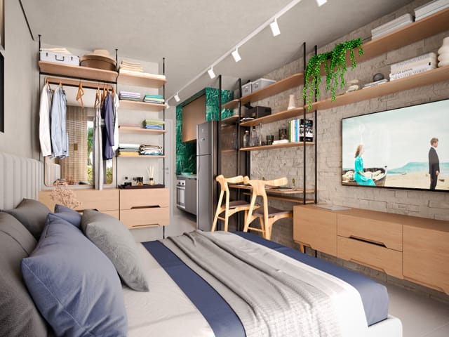 Apartamento com 23m² 1 quarto e 1 banheiro, à venda, no bairro Bessa em João Pessoa