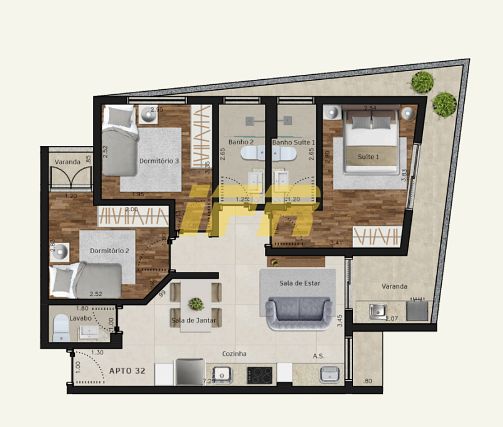 Apartamento, 3 quartos, 82 m² - Foto 14