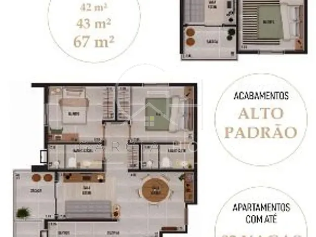 Apartamento com 67m² 2 quartos e 1 banheiro, à venda, no bairro Nova Ribeirânia em Ribeirão Preto