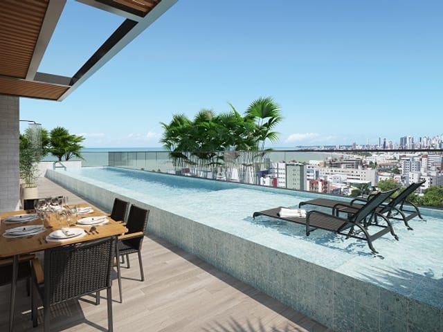 Apartamento com 54m² 1 quarto e 1 banheiro, à venda, no bairro Jardim Oceania em João Pessoa