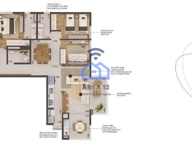 Apartamento 2 quartos e 2 banheiros, à venda, no bairro Balneário Copacabana em Caraguatatuba
