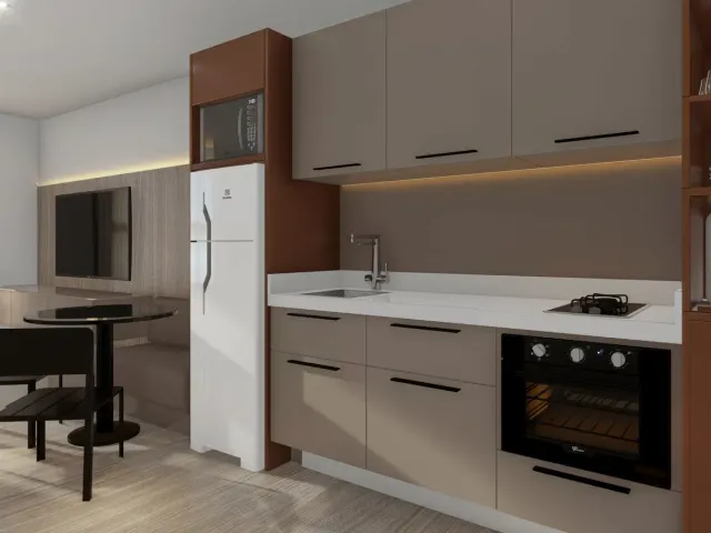 Studio 1 quarto e 1 banheiro, à venda, no bairro Cristo Rei em Curitiba