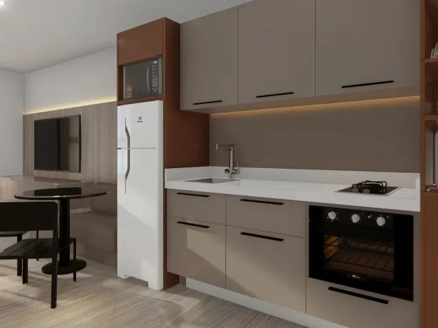 Studio 1 quarto e 1 banheiro, à venda, no bairro Cristo Rei em Curitiba
