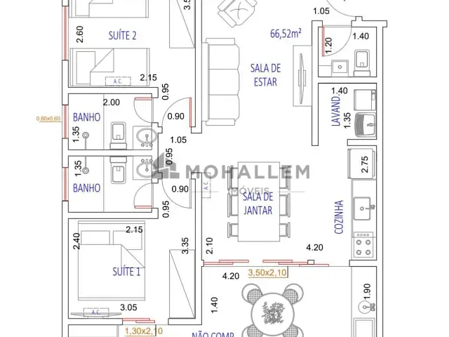 Apartamento 2 quartos e 2 banheiros, à venda, no bairro Toninhas em Ubatuba