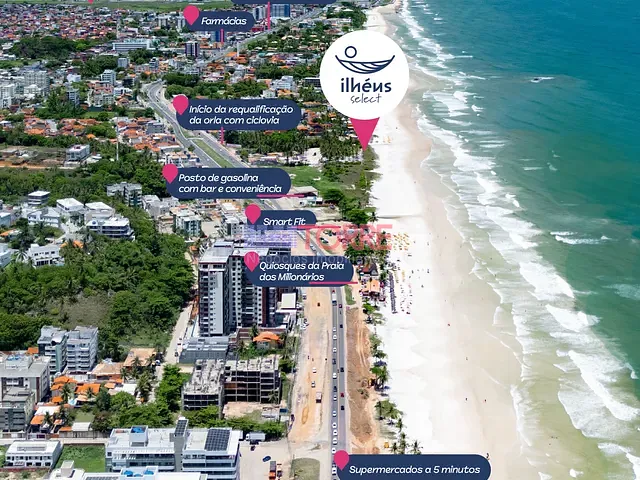Apartamento com 144m² 3 quartos e 5 banheiros, à venda, no bairro Jardim Atlântico em Ilhéus