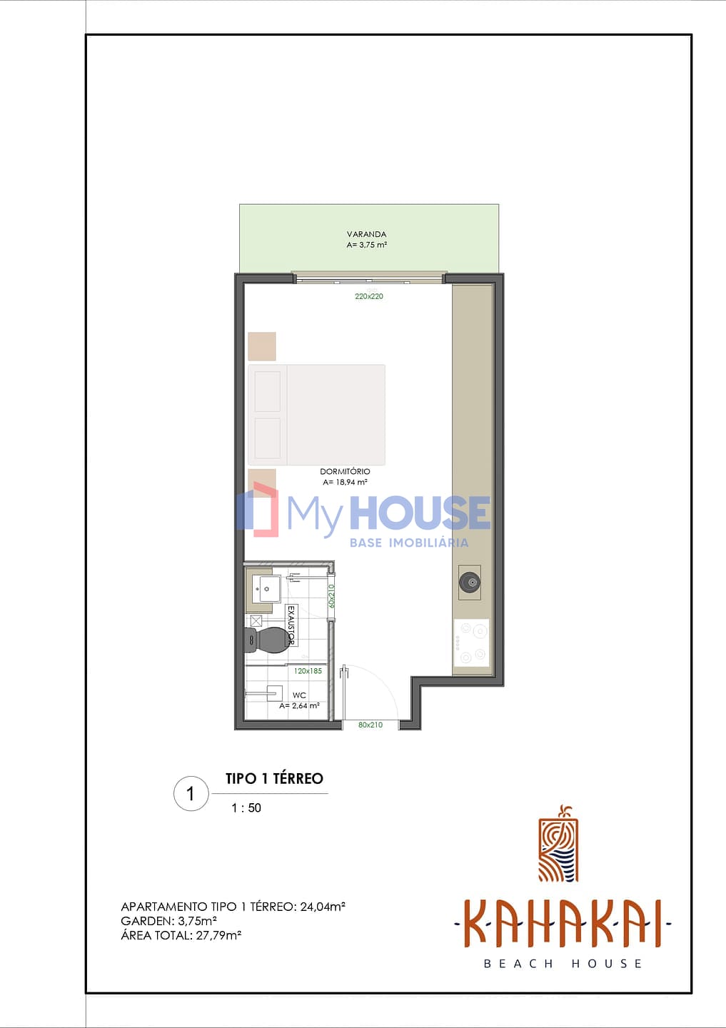 Apartamento à venda com 1 quarto, 27m² - Foto 2