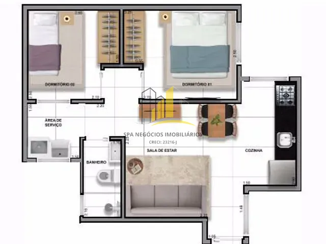 Apartamento com 30m² 1 quarto e 1 banheiro, à venda, no bairro Vila Nhocune em São Paulo