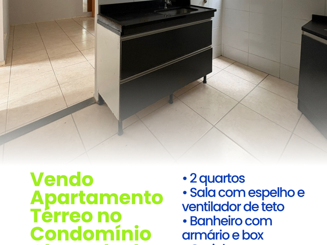 Apartamento com 40m² 2 quartos e 1 banheiro, à venda, no bairro Jardim Ubirajara em Cuiabá