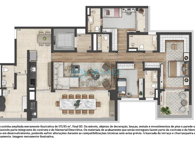 Apartamento com 173m² 3 quartos e 5 banheiros, à venda, no bairro Perdizes em São Paulo