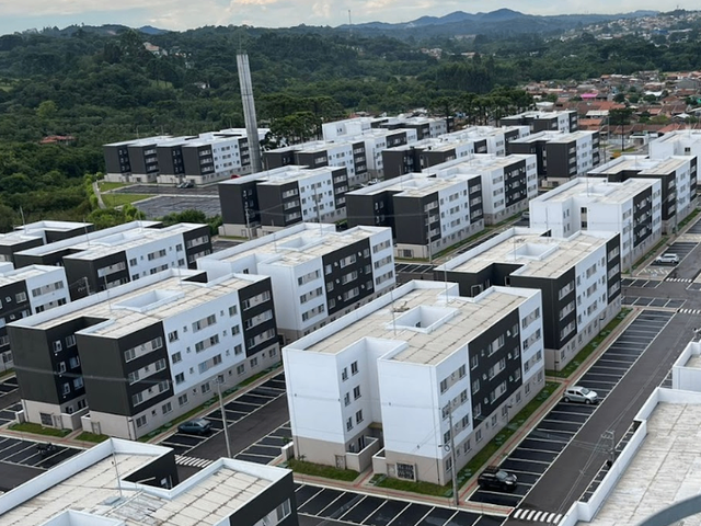 Foto do Apartamento - Lindo apartamento NOVO em condomínio clube com 2 dormitórios à venda, Jardim Itaqui, Campo Largo, PR por apenas R$ 149 mil | IMOBILIÁRIA TRIHOUSES