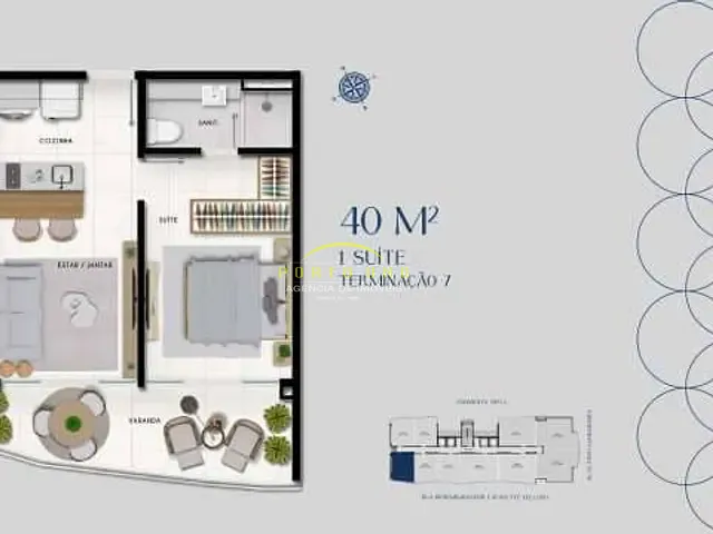 Apartamento 1 quarto e 1 banheiro, à venda, no bairro Piatã em Salvador