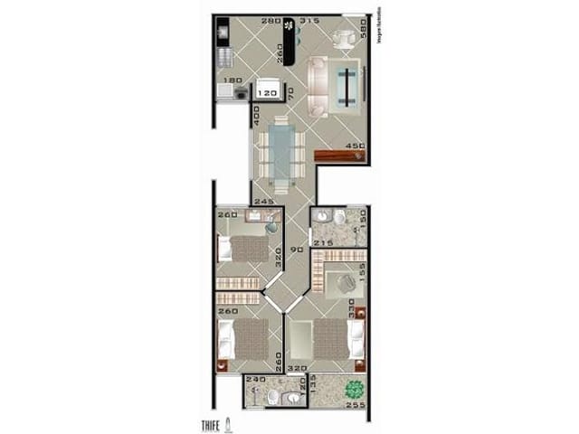 Foto do Apartamento - Apartamento à venda 2 Quartos, 86.4M², Santa Maria, Uberaba - MG | Noruega I | ZUCATO IMOBILIARIA LTDA