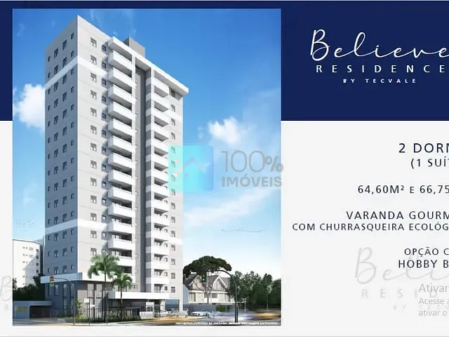 Apartamento com 66m² 2 quartos e 1 banheiro, à venda, no bairro Jardim Ismenia em São José dos Campos