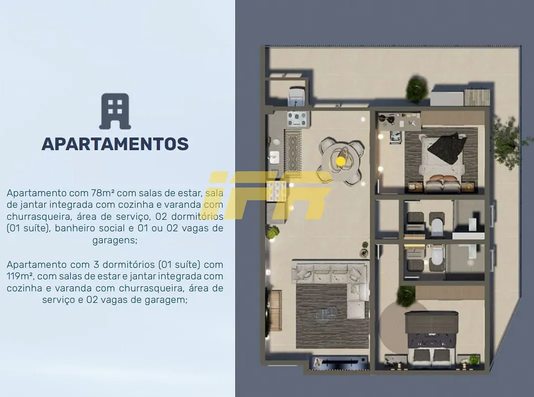 Apartamento, 2 quartos, 78 m² - Foto 1