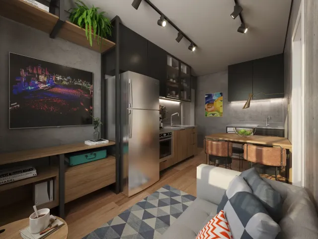 Apartamento 1 quarto e 1 banheiro, à venda, no bairro Centro em Curitiba