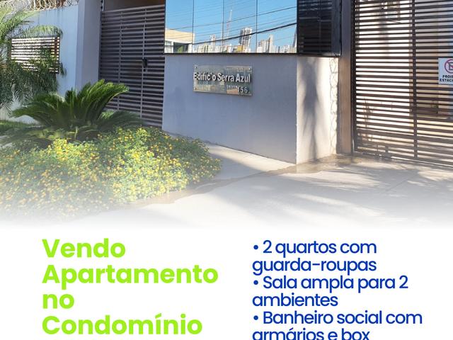 Apartamento 2 quartos e 1 banheiro, à venda, no bairro Alvorada em Cuiabá