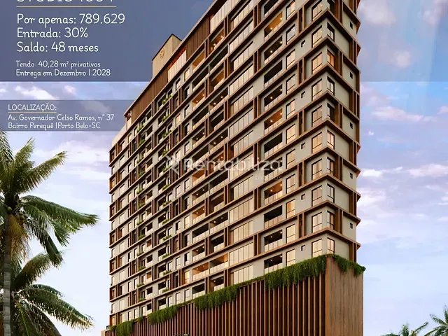 Apartamento 1 quarto e 1 banheiro, à venda, no bairro Perequê em Porto Belo