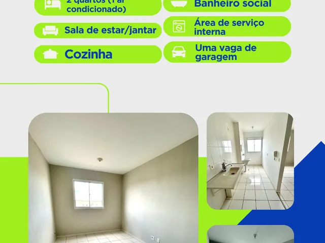 Apartamento 2 quartos e 1 banheiro, para alugar, no bairro Parque Residencial das Nações Indígenas em Cuiabá