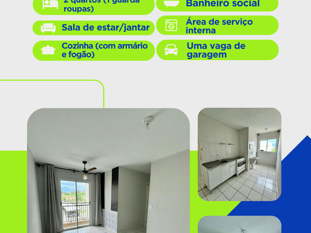 Apartamento 2 quartos e 1 banheiro, para alugar, no bairro Parque Residencial das Nações Indígenas em Cuiabá