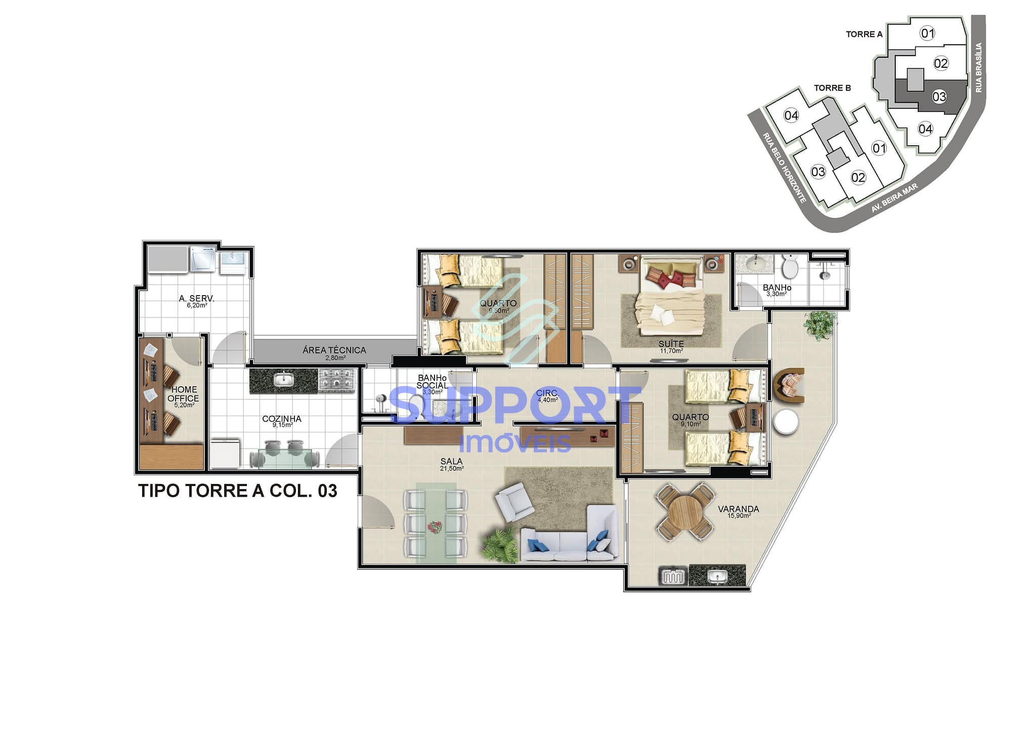 Apartamento, 3 quartos, 105 m² - Foto 21