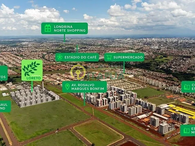 Apartamento 2 quartos e 1 banheiro, à venda, no bairro Jardim Padovani em Londrina