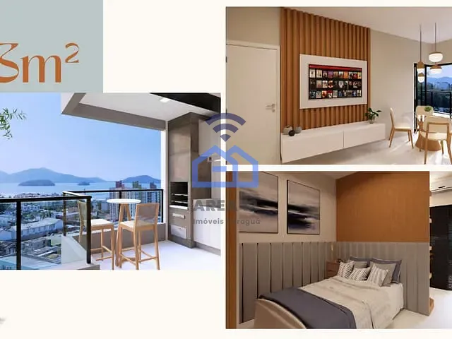 Apartamento com 44m² 1 quarto e 1 banheiro, à venda, no bairro Massaguaçu em Caraguatatuba