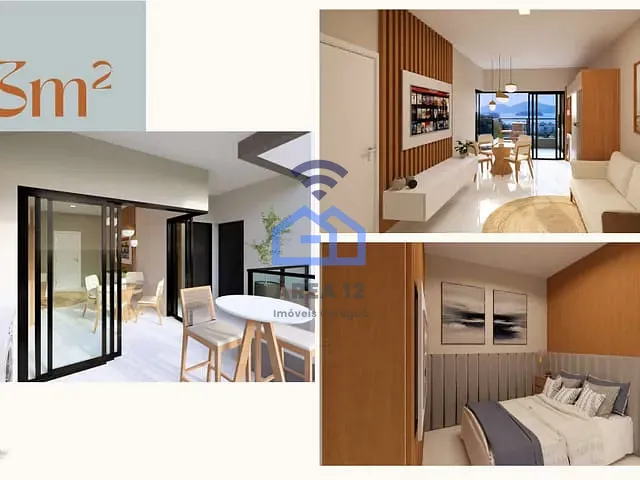 Apartamento com 44m² 1 quarto e 1 banheiro, à venda, no bairro Massaguaçu em Caraguatatuba
