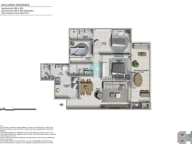 Apartamento com 88m² 3 quartos e 3 banheiros, à venda, no bairro Recreio dos Bandeirantes em Rio de Janeiro