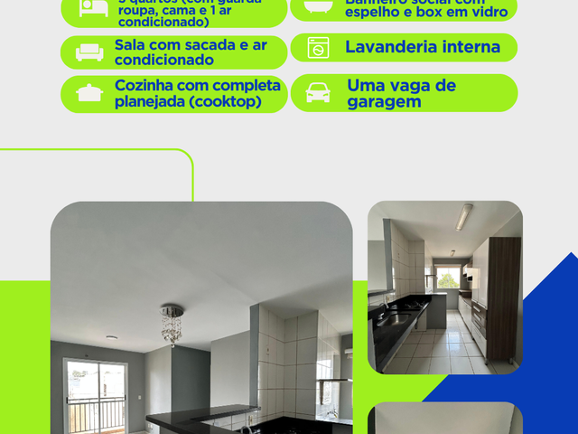 Apartamento 3 quartos e 1 banheiro, para alugar, no bairro Centro-Norte em Cuiabá