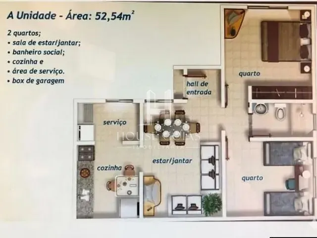 Apartamento 2 quartos e 1 banheiro, à venda, no bairro Residencial Campos Dourados em Goiânia