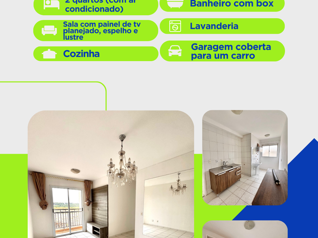 Apartamento 2 quartos e 1 banheiro, para alugar, no bairro Parque Residencial das Nações Indígenas em Cuiabá