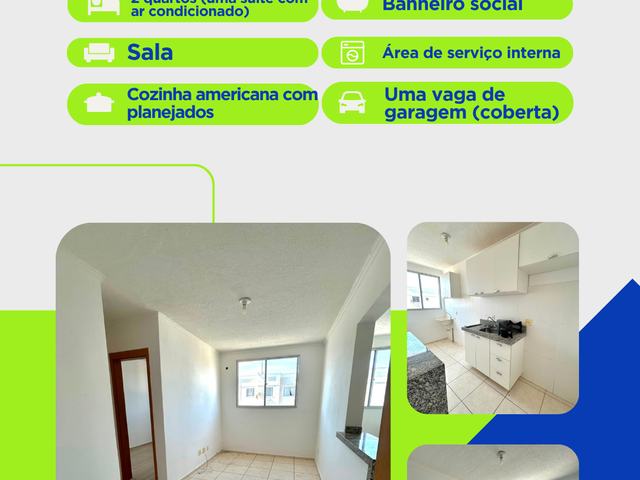 Apartamento 2 quartos e 1 banheiro, para alugar, no bairro Coxipó em Cuiabá