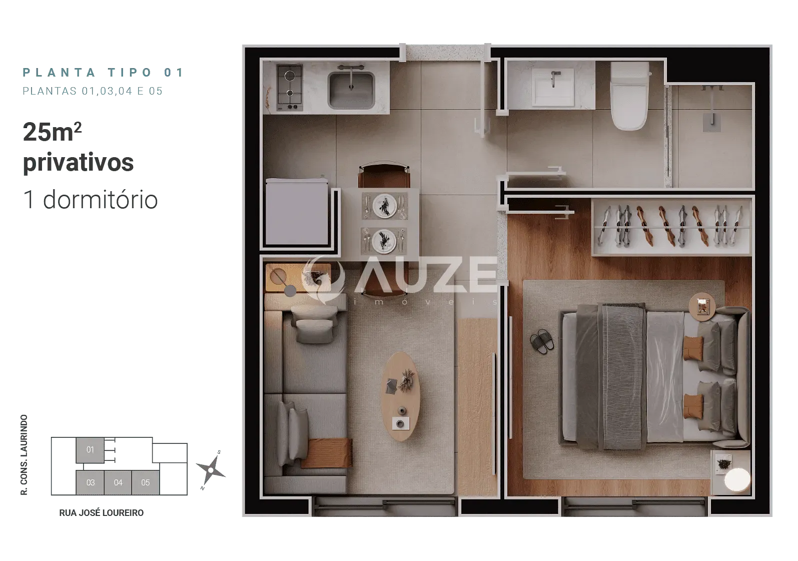 Apartamento, 1 quarto, 25 m² - Foto 3
