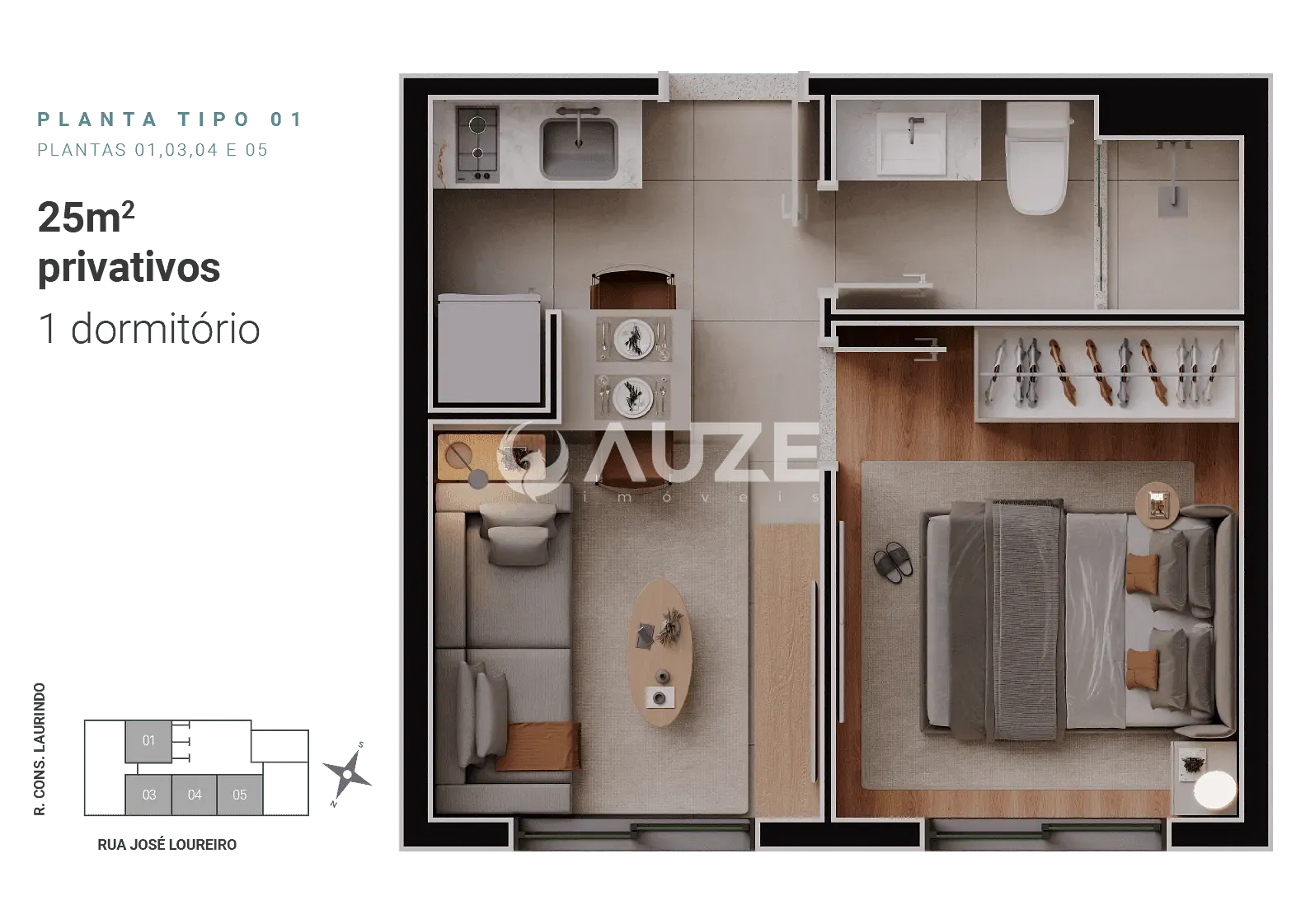 Apartamento, 1 quarto, 32 m² - Foto 2