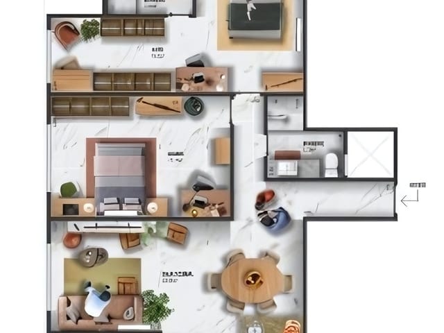 Planta do Apartamento - Apartamento à venda 2 Quartos 1 Suite 1 Vaga 86.79M² Barra da Tijuca Rio de Janeiro - RJ | Porto Rodes | ADMIRATA