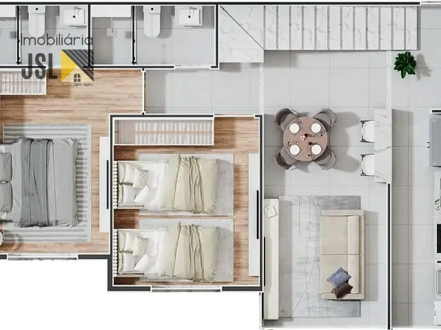 Apartamento 3 quartos e 3 banheiros, à venda, no bairro Vila Antônio Augusto Luiz em Caçapava