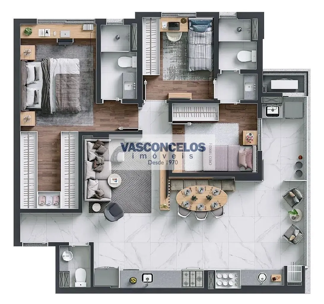 Apartamento, 2 quartos, 71 m² - Foto 3