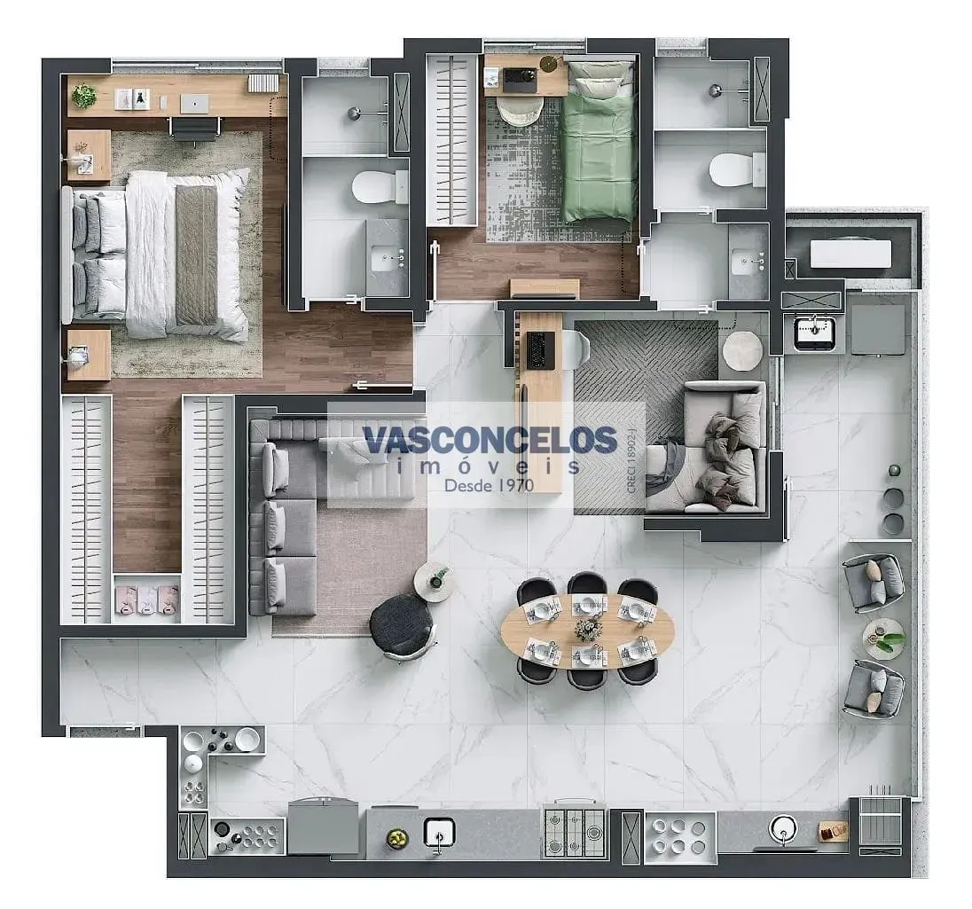 Apartamento, 2 quartos, 71 m² - Foto 1