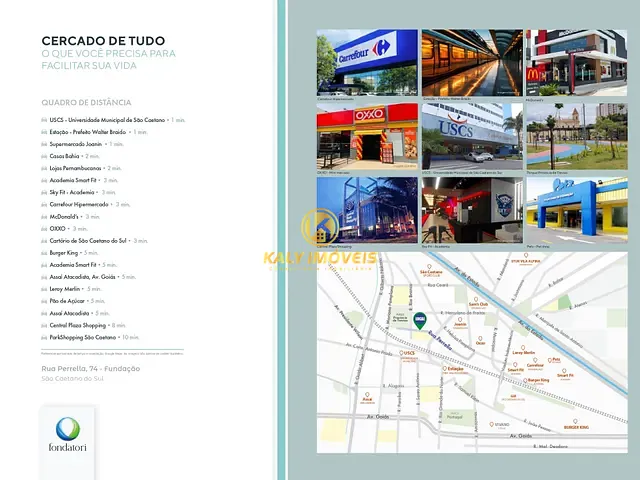 Apartamento 3 quartos e 2 banheiros, à venda, no bairro Fundação em São Caetano do Sul