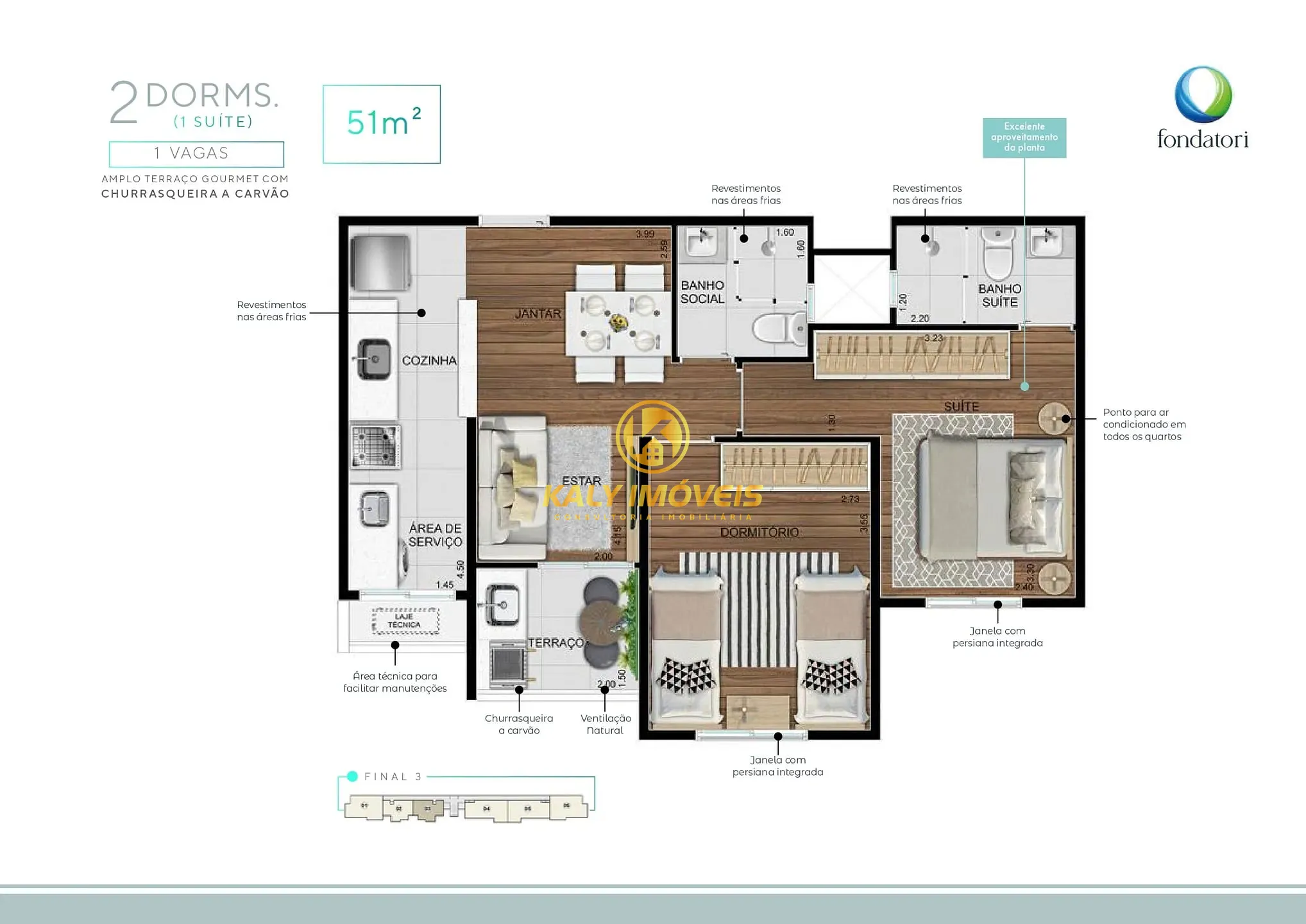 Apartamento, 3 quartos, 75 m² - Foto 6