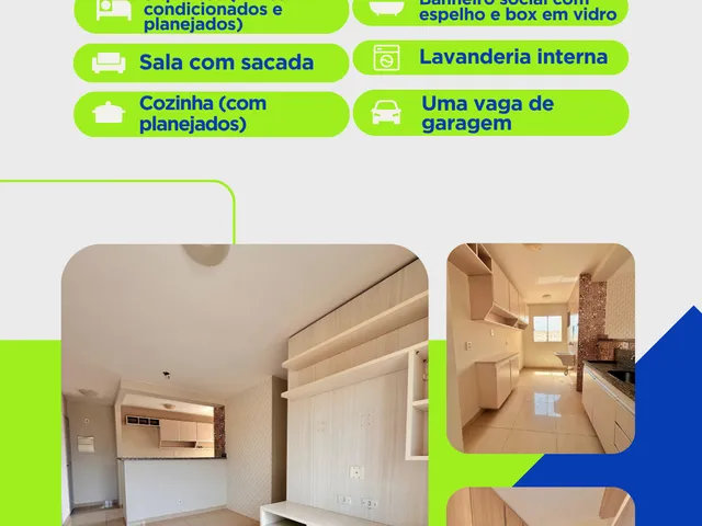 Apartamento 3 quartos e 1 banheiro, para alugar, no bairro Parque Residencial das Nações Indígenas em Cuiabá