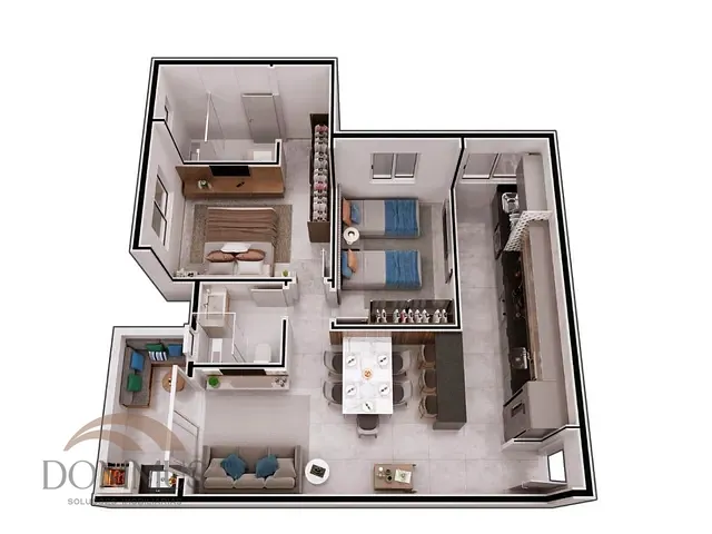 Apartamento com 108m² 2 quartos e 2 banheiros, para alugar, no bairro Imbaúbas em Ipatinga