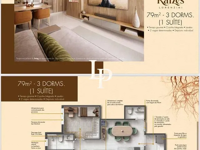 Apartamento com 103m² 3 quartos e 3 banheiros, à venda, no bairro Centro em São Caetano do Sul
